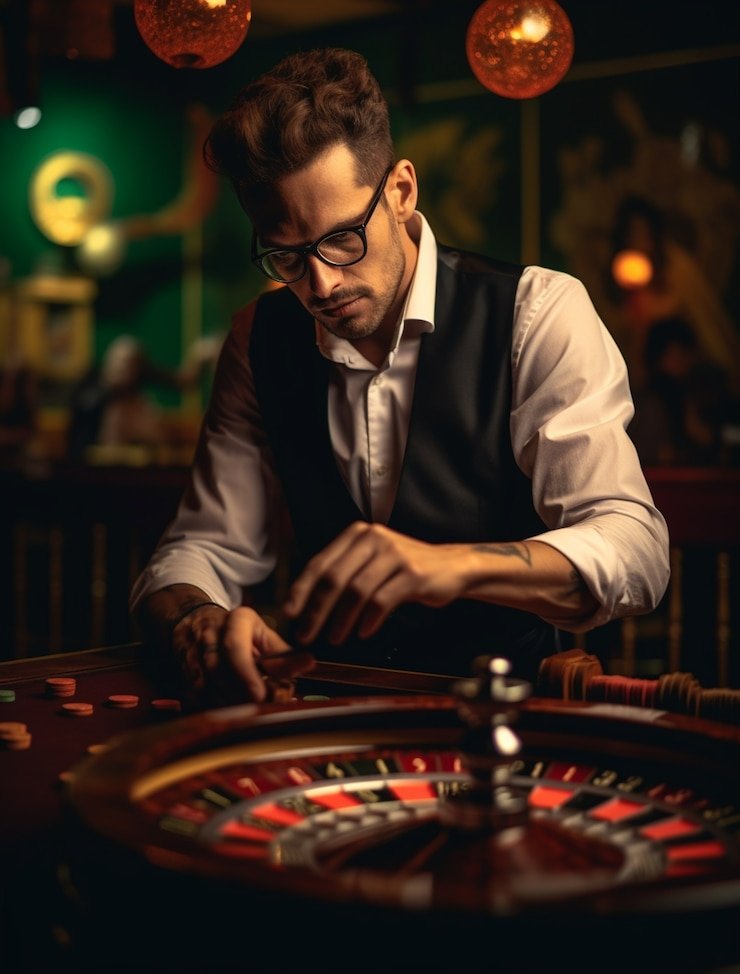 JILI Roulette table on aiabet365 showing wheel, betting layout, and real dealer